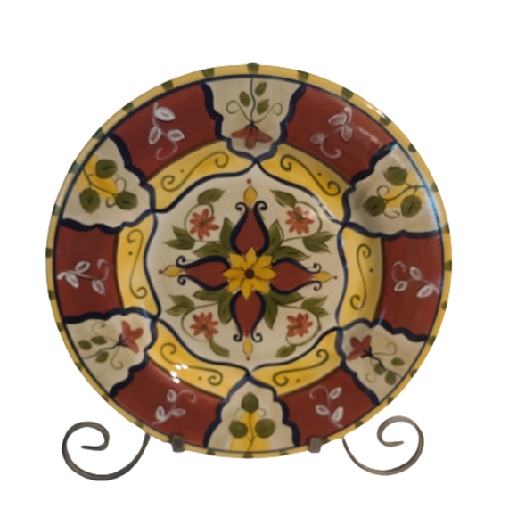 *Pier 1   2 piece Serving Platter Set.  Handpainted Earthenware. Vallarta design - Picture 2 of 5